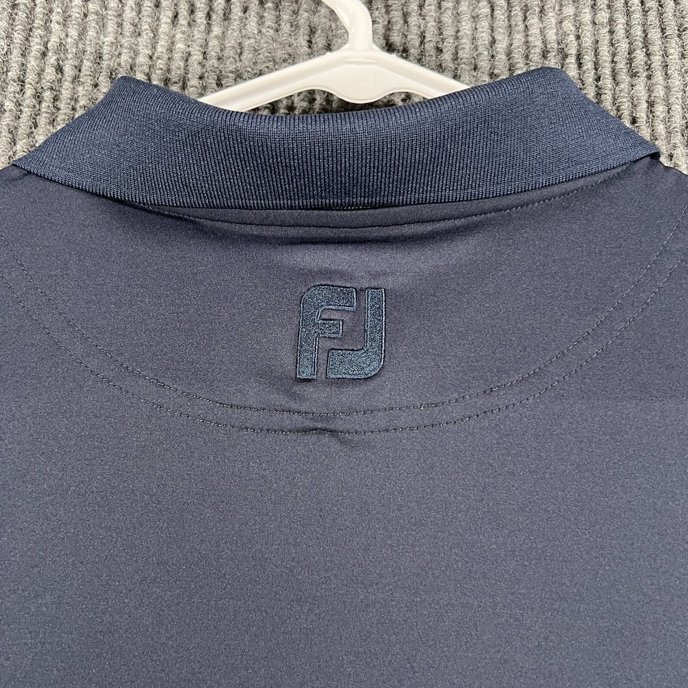 FootJoy‎ Polo Shirt Mens Large Blue Short Sleeve Golf Casual Outdoor Lightweight - Picture 12 of 12